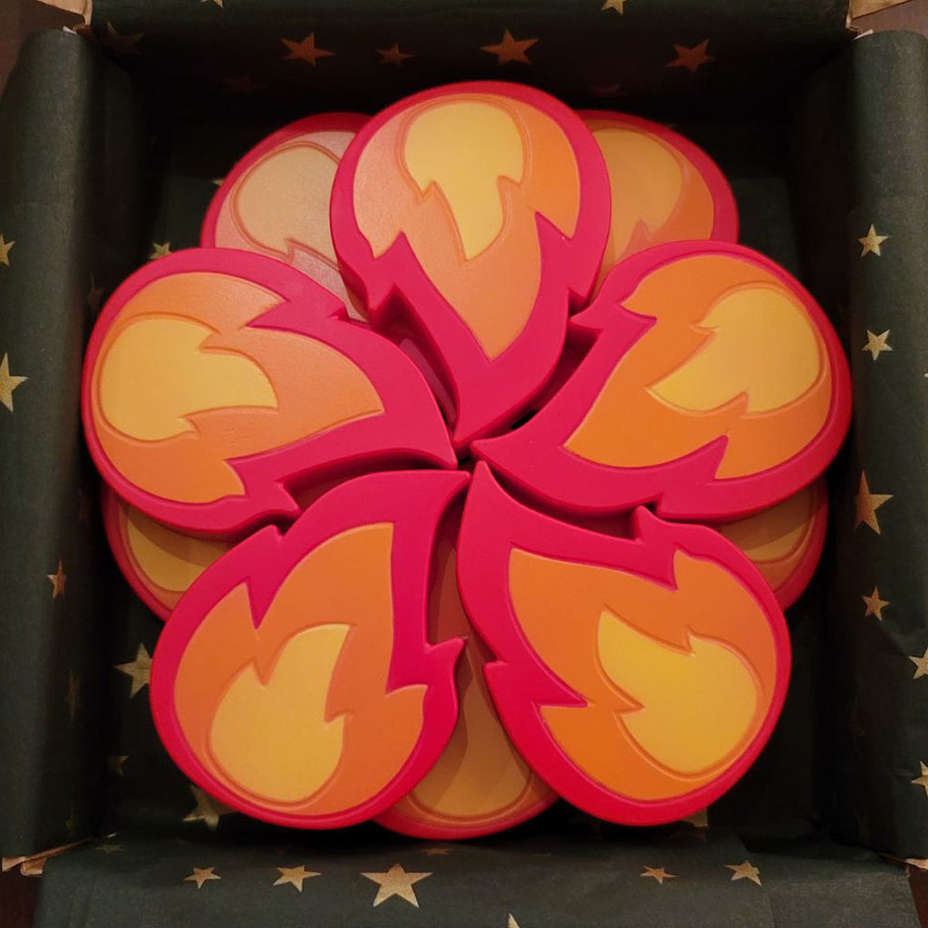 Fireball emoji Squish Toy (Set of 10 Fireballs)