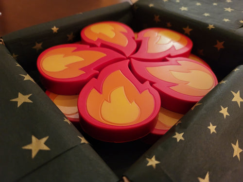 Fireball emoji Squish Toy (Set of 10 Fireballs)